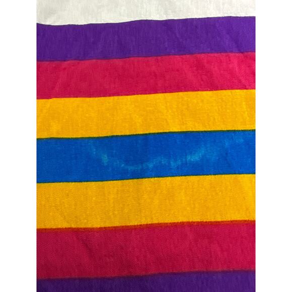 Elaine Gold For Collection XIIX Ltd. 100% Silk Striped Scarf Women's Accessory - Picture 6 of 12